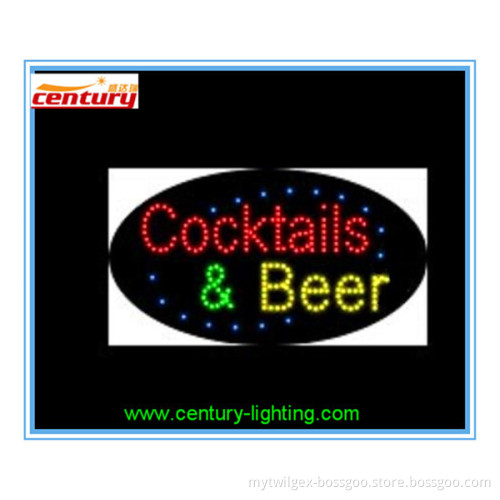 high bright china factory price BEER animated led sign
